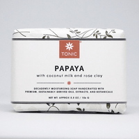 Papaya Bar Soap with Coconut Milk and Rose Clay by TONIC