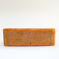 top view of an unwrapped bar of Matcha Green Tea bar soap