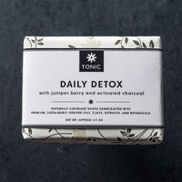 Daily Detox Charcoal Bar Soap with Juniper Berry and Activated Charcoal - Original Formula by TONIC