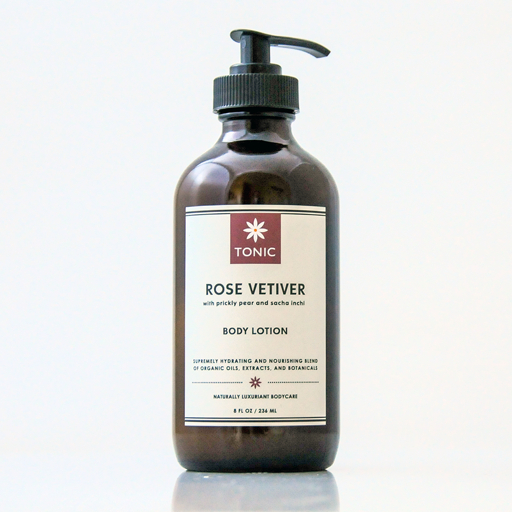 Rose Vetiver Body Lotion with Prickly Pear and Sacha Inchi Oils by TONIC