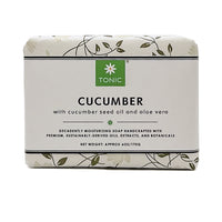Cucumber bar soap with cucumber seed oil and aloe vera