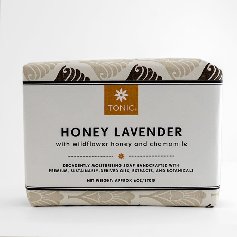 TONIC Honey Lavender Bar Soap with Wildflower Honey and Chamomile
