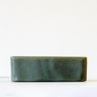 Blue Tansy Bar Soap for face and sensitive skin. Unwrapped, on a white background