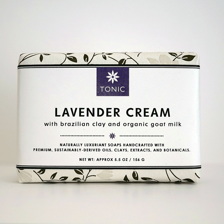 Lavender Cream Bar Soap in Wrapper | TONIC