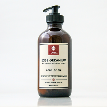 Rose Geranium Body Lotion with Chamomile and Hibiscus Extracts by TONIC