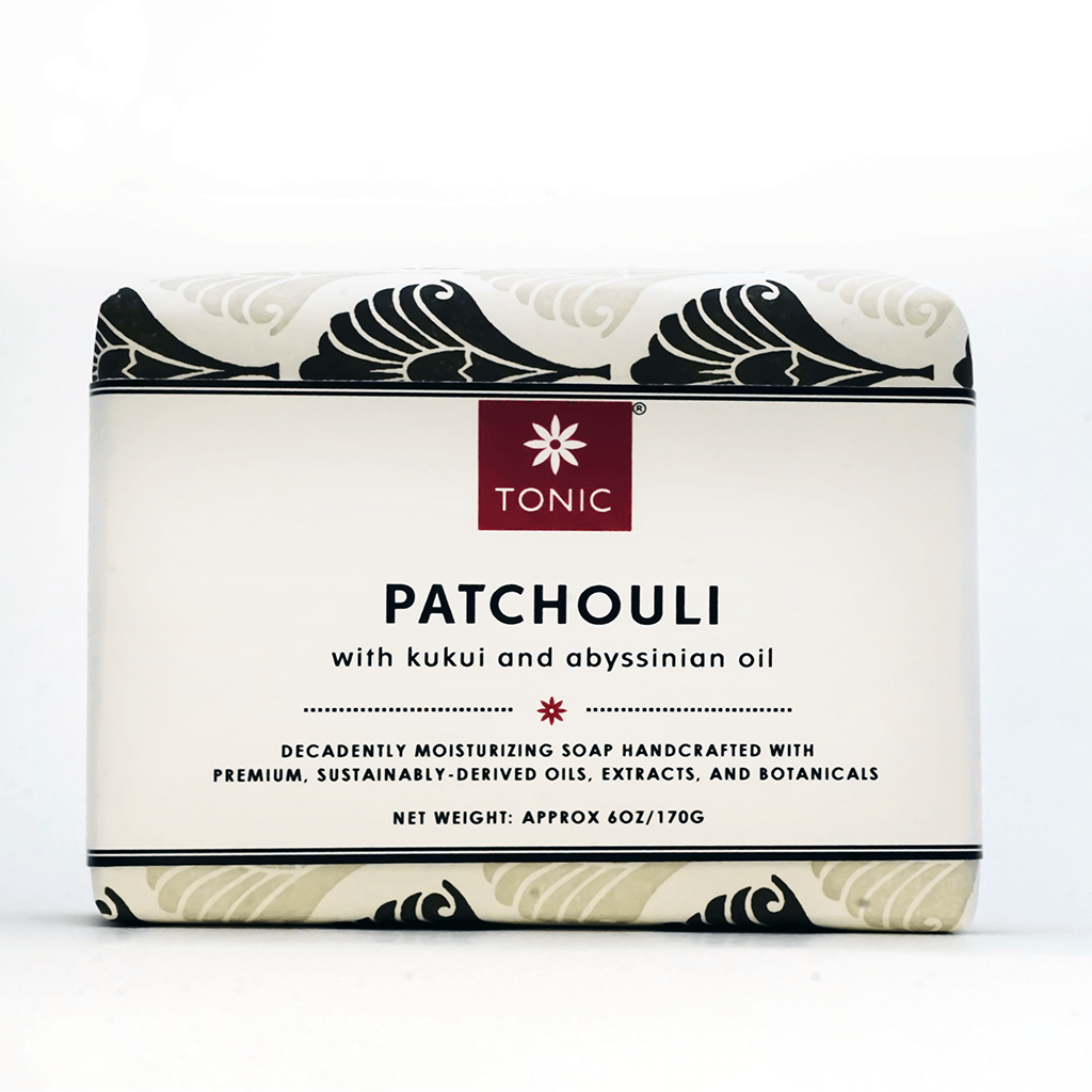 Patchouli bar soap with kukui and abyssinian oil