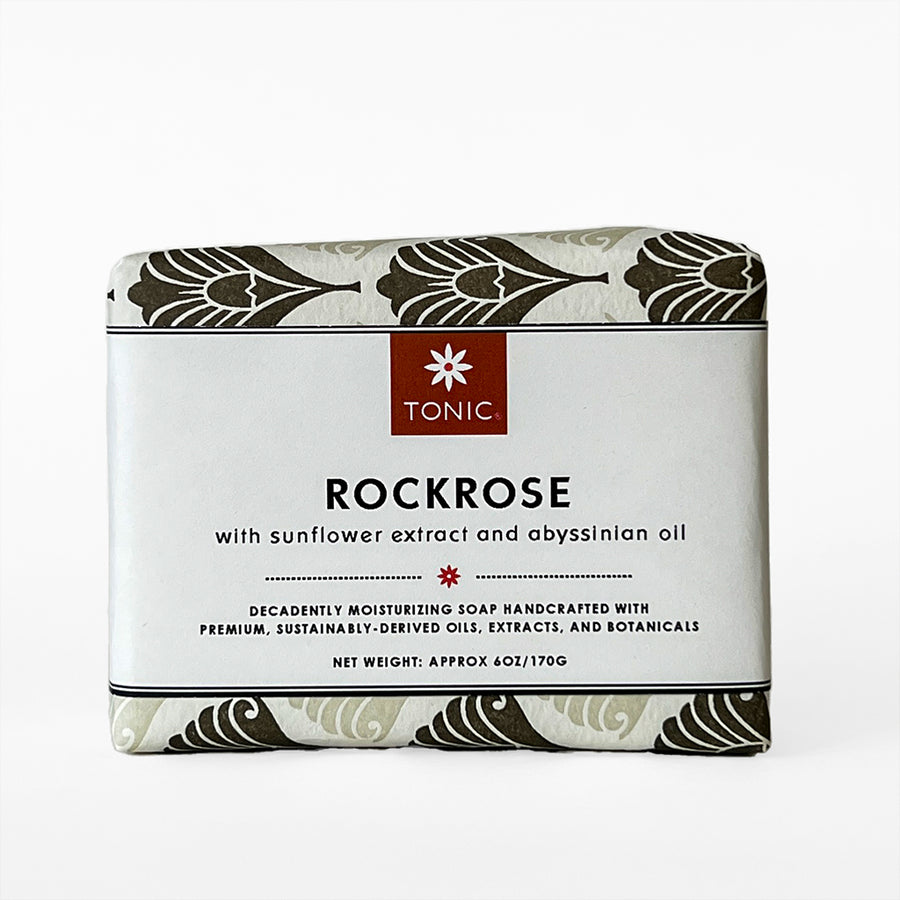 TONIC Rockrose Bar Soap with Sunflower Extract and Abyssinian Oil