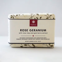 Rose Geranium Bar Soap with Rose Clay and Goji Berry Extract by TONIC