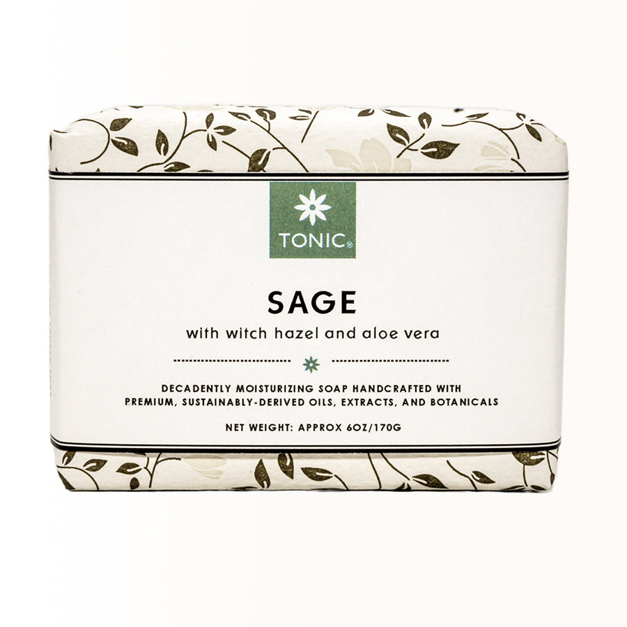 TONIC Sage Bar Soap with Witch Hazel and Aloe Vera