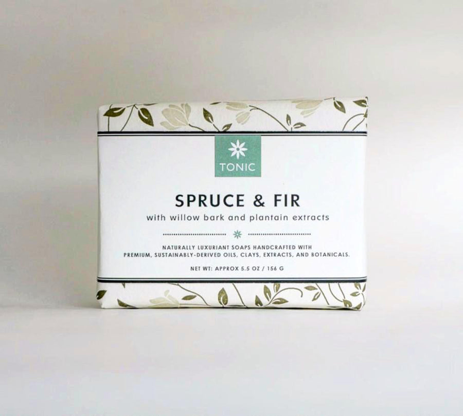 Spruce and Fir Bar Soap with Willow Bark and Plantain Extracts by TONIC