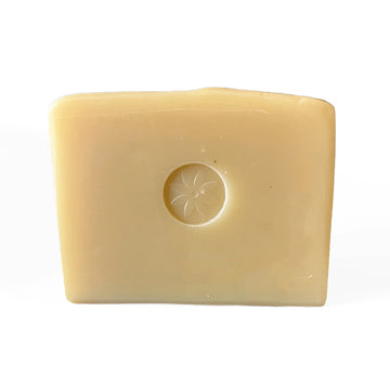An unwrapped bar of Verbena Soap