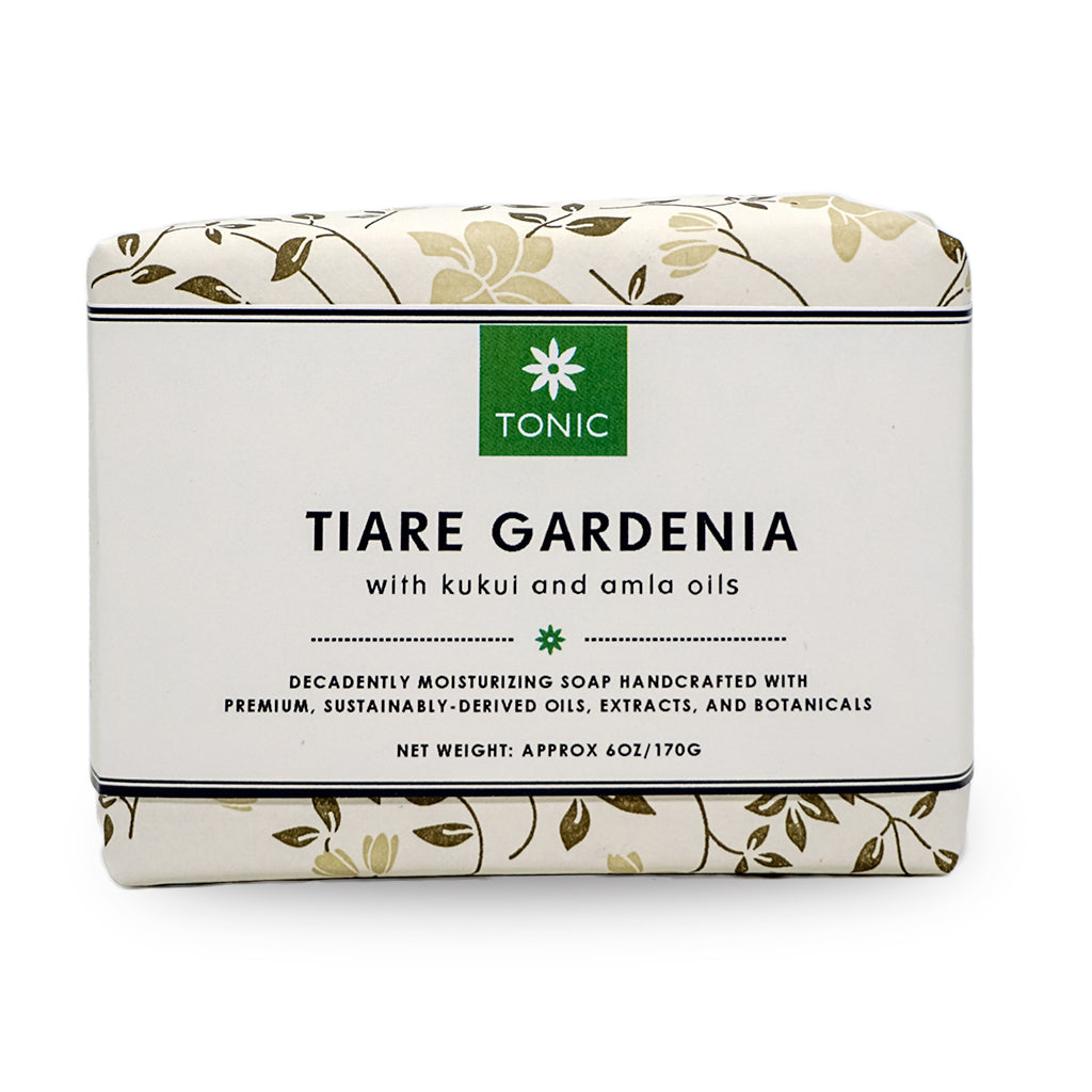 TONIC Tiare Gardenia Bar Soap with Kukui and Amla Oils